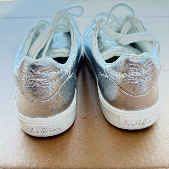Sam Edelman Silver Sneakers Classic Style - Picture 6 of 8